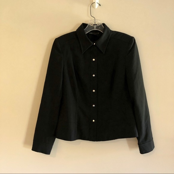 Vintage Jackets & Blazers - Grace Elements Petite Vintage 90s Black Jacket